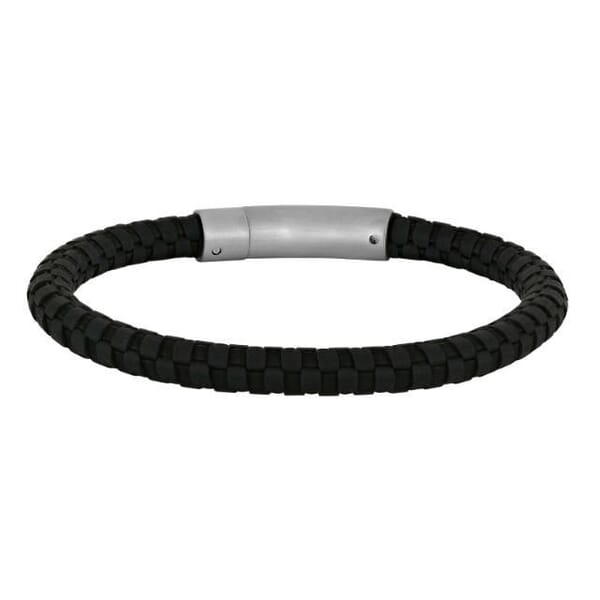 Armbånd sort kalveskind 19cm/6mm. SON of NOA - 80970289119